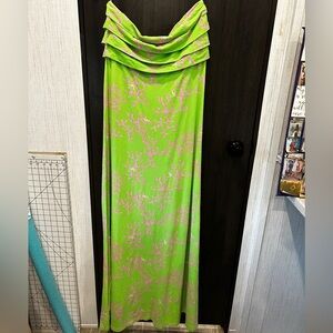Lilly Pulitzer strapless cotton dress Sz M